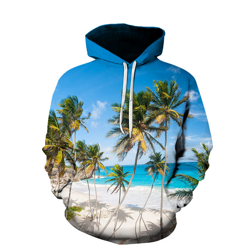 Beach Maple Leaf Hoodies For Men