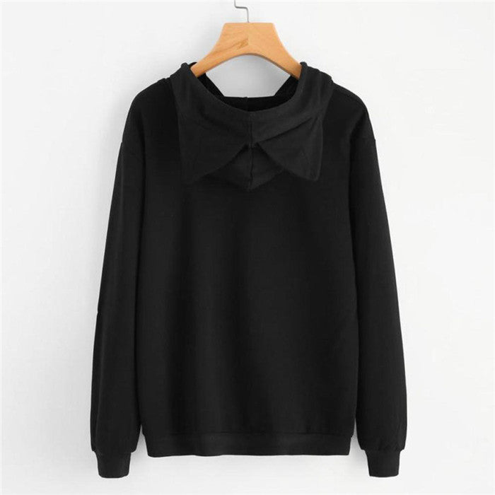 Cat Long Sleeve Hoodies For Women