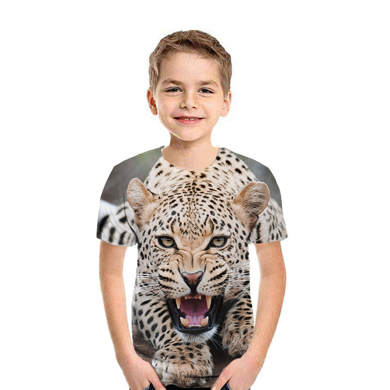 3D Digital Printing Short Sleeve Fashion Kids T-shirt Top