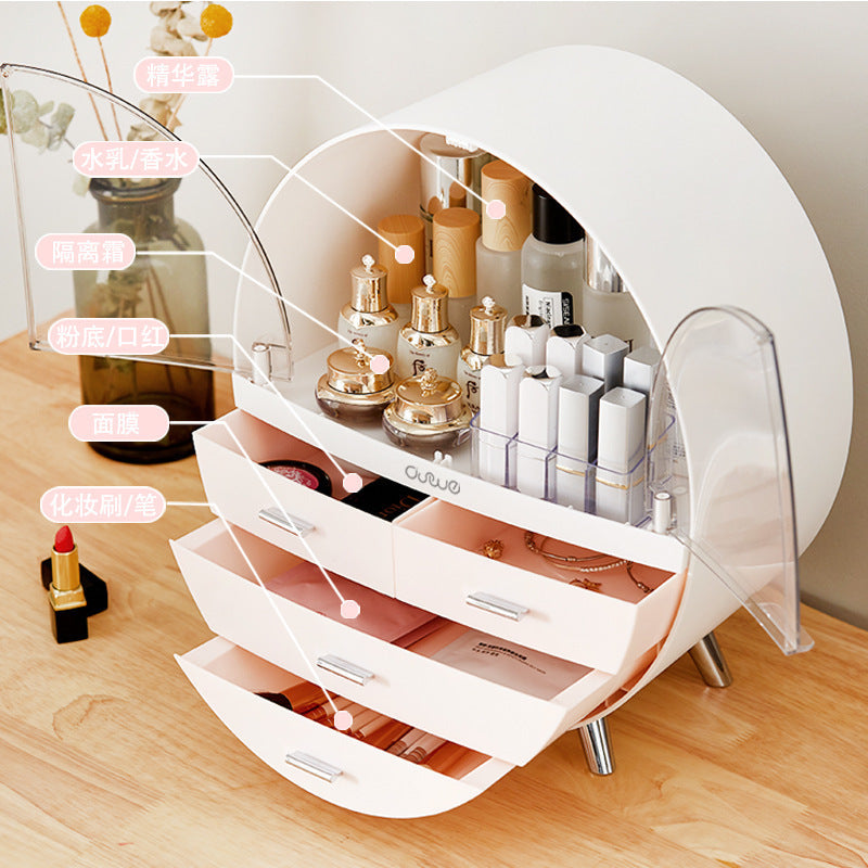 Net Celebrity Creative Cosmetics Drawer Type Desktop Dustproof Lipstick Mask Dressing Table Skin Care Product Rack