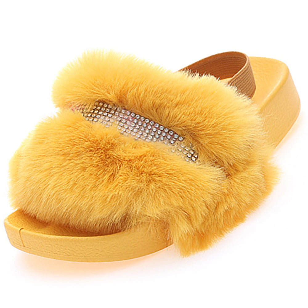 Hairy  Non-slip Warmth Beach Slippers for girls