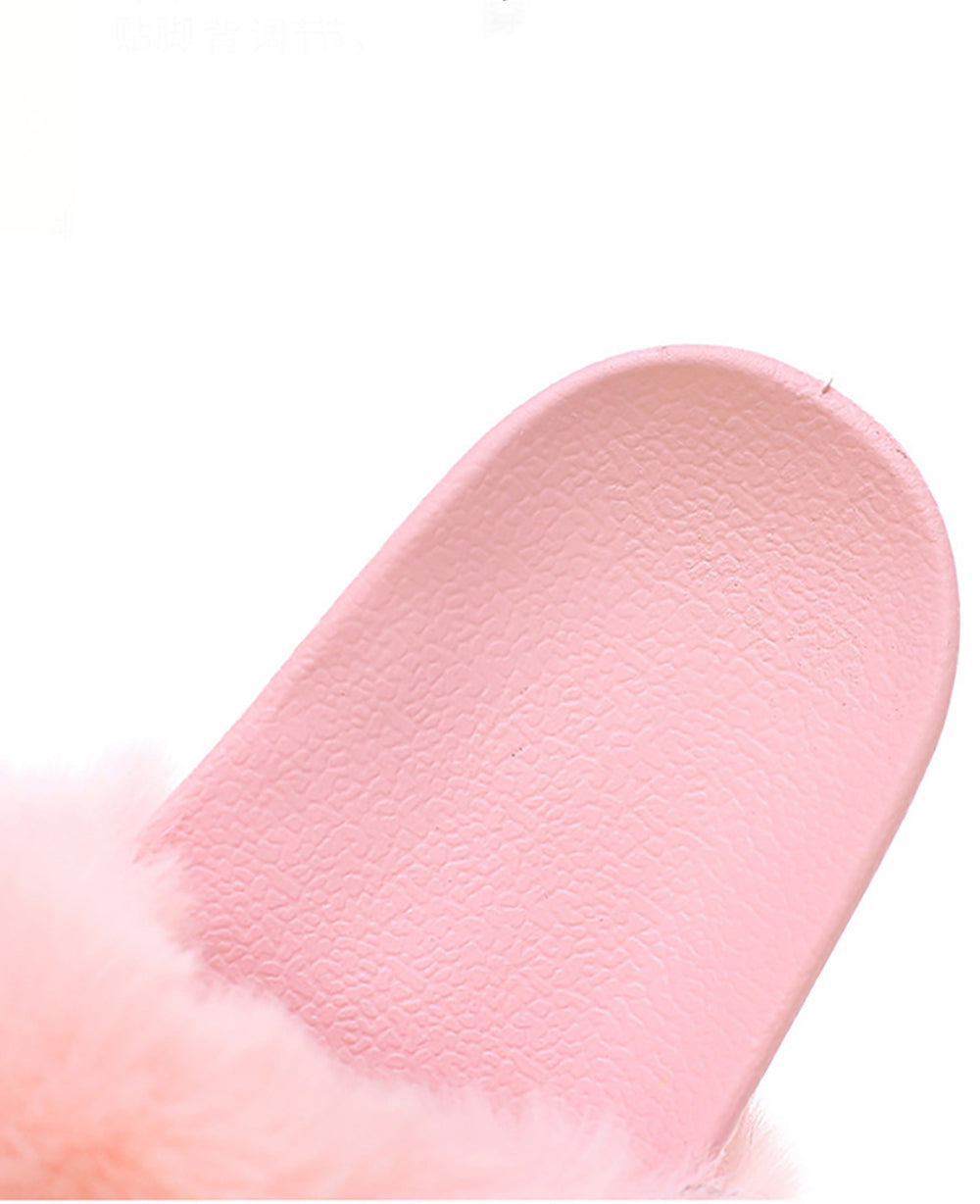 Hairy  Non-slip Warmth Beach Slippers for girls