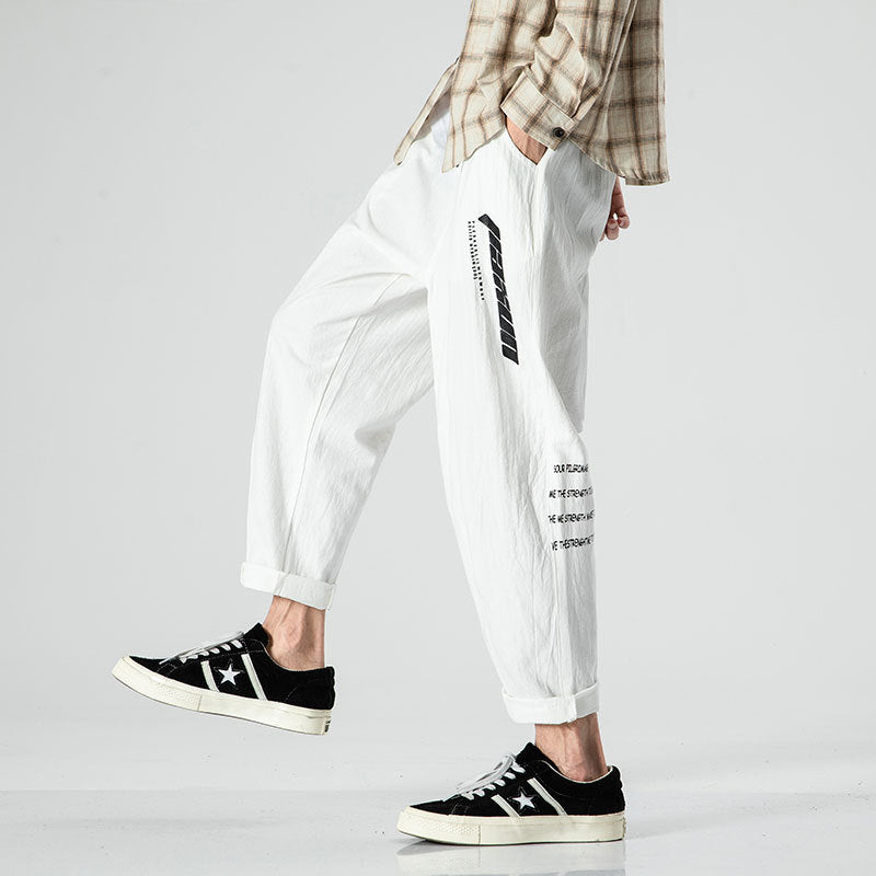 Japanese Trend, Comfortable, Simple And Loose-Fitting Sports Trousers For Men