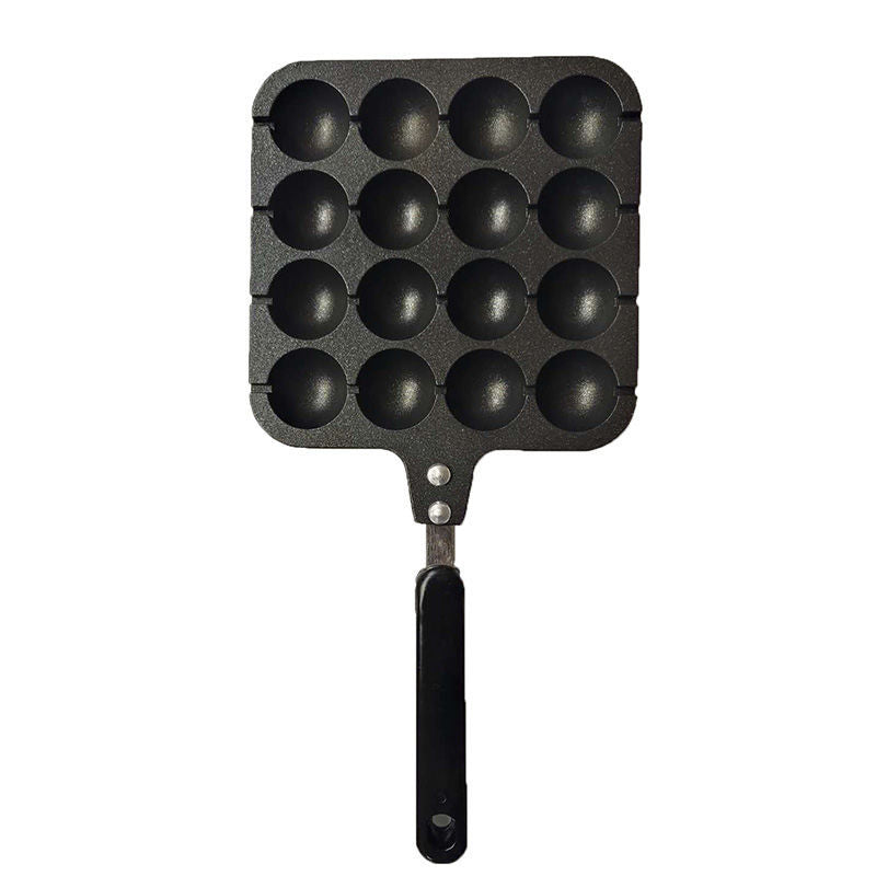 Household Hong Kong-Style Egg Waffle Pan Commercial Portable Gas Round Egg Waffle Machine Cake Cake Non-Stick Bakeware Baking Mold