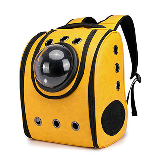 Explosive Cat Bag Go Out Portable Cat Cage Space Bag Pet Backpack Dog Bag Cat PU Bag Cat Backpack