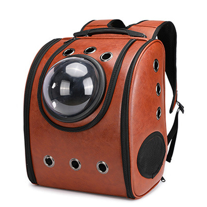 Explosive Cat Bag Go Out Portable Cat Cage Space Bag Pet Backpack Dog Bag Cat PU Bag Cat Backpack