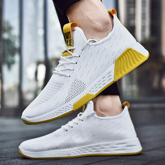 Breathable Flying Woven Running Sports Shoes for Men