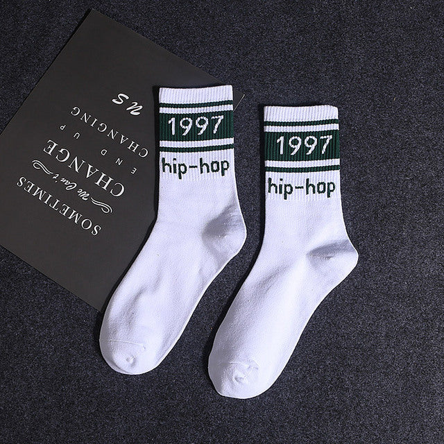 Cotton Wild Striped Men And Women Couple Sports Socks