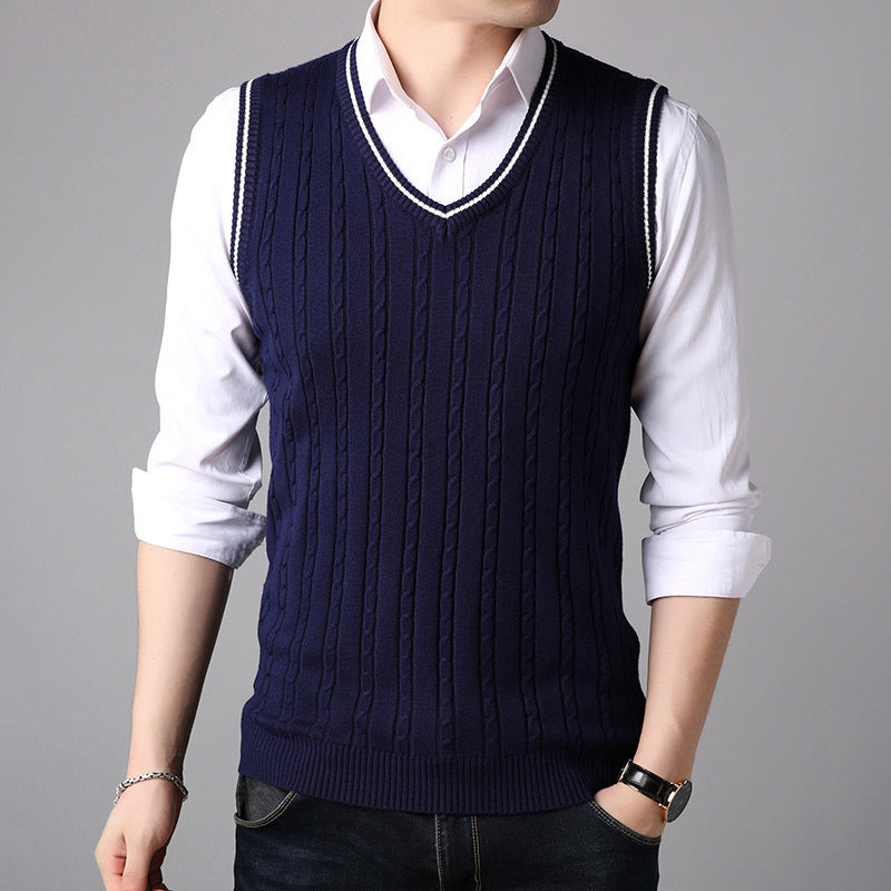 Casual V Neck Sweater For Men