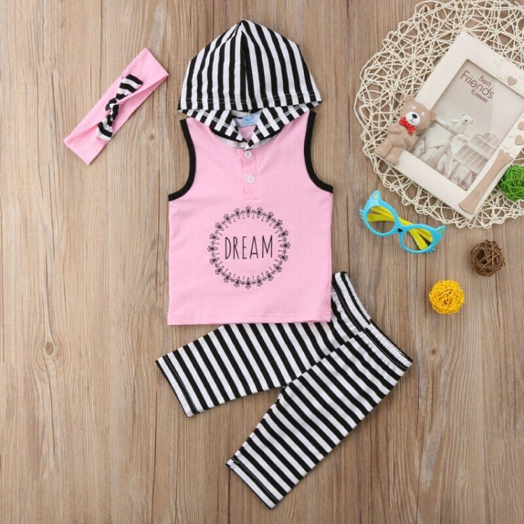 Striped Leggings Headband Outfit for baby girl