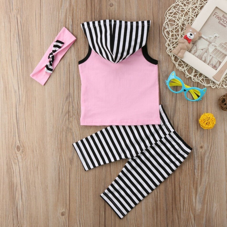 Striped Leggings Headband Outfit for baby girl