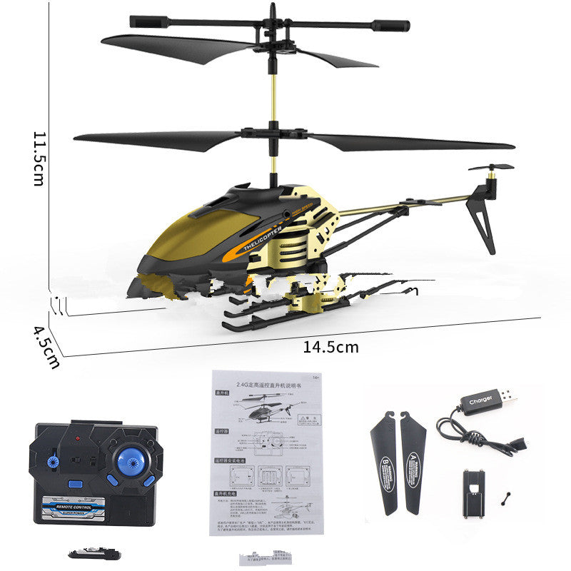 Through Alloy Anti-Fall Remote Control Aircraft, Aviation Model Children'S Toy Cross-Border Helicopter