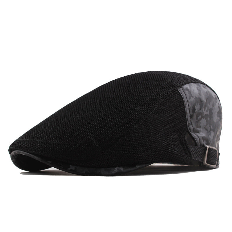 Spring And Summer Hollow Mesh Beret Men