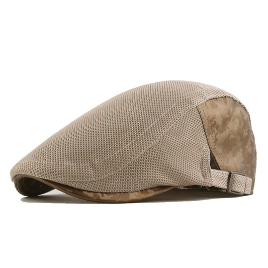 Spring And Summer Hollow Mesh Beret Men