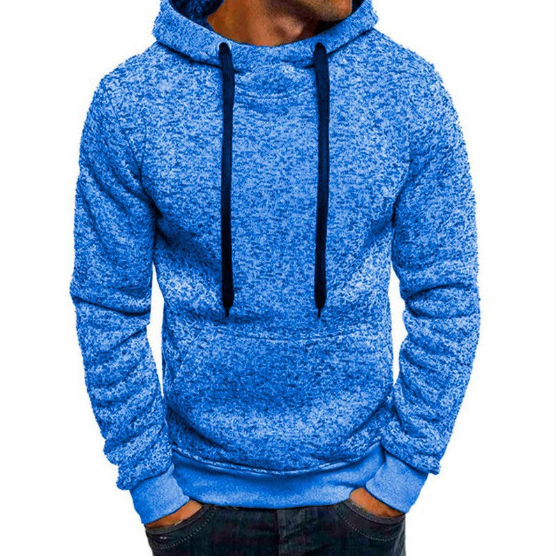 Two Tone Winter Solid Hoodies For Men