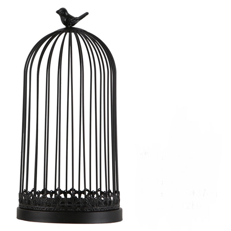 Retro Creative Bird Cage Green Plant Decoration