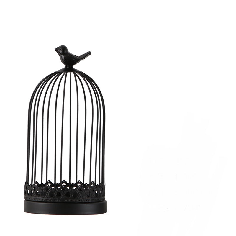 Retro Creative Bird Cage Green Plant Decoration