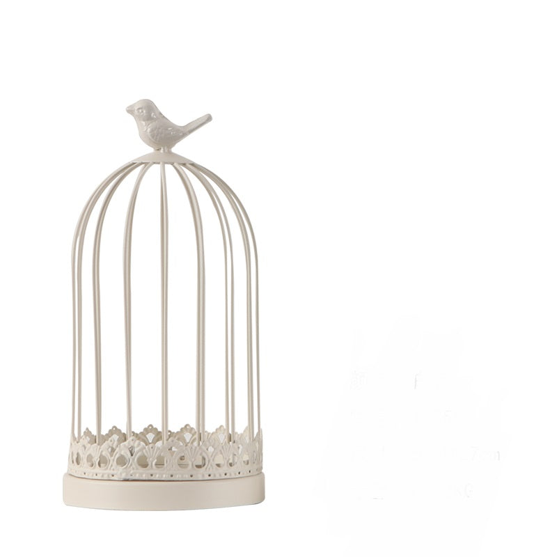 Retro Creative Bird Cage Green Plant Decoration