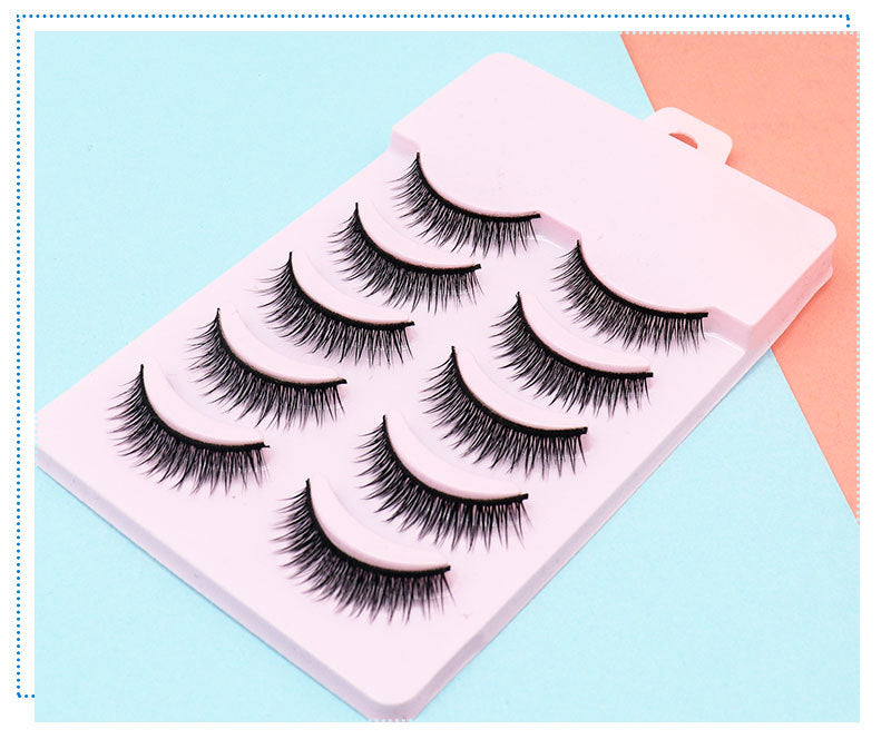 Natural Short Cross False Eyelashes Handmade Fake Eye Lashes Makeup USA