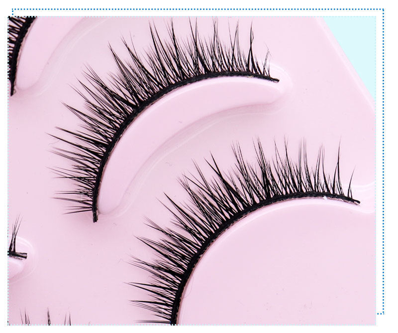 Natural Short Cross False Eyelashes Handmade Fake Eye Lashes Makeup USA