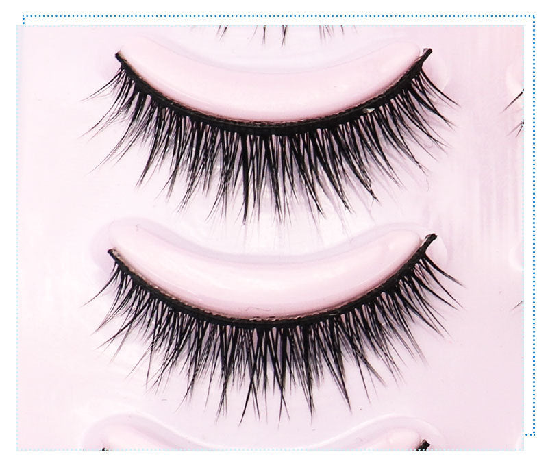 Natural Short Cross False Eyelashes Handmade Fake Eye Lashes Makeup USA