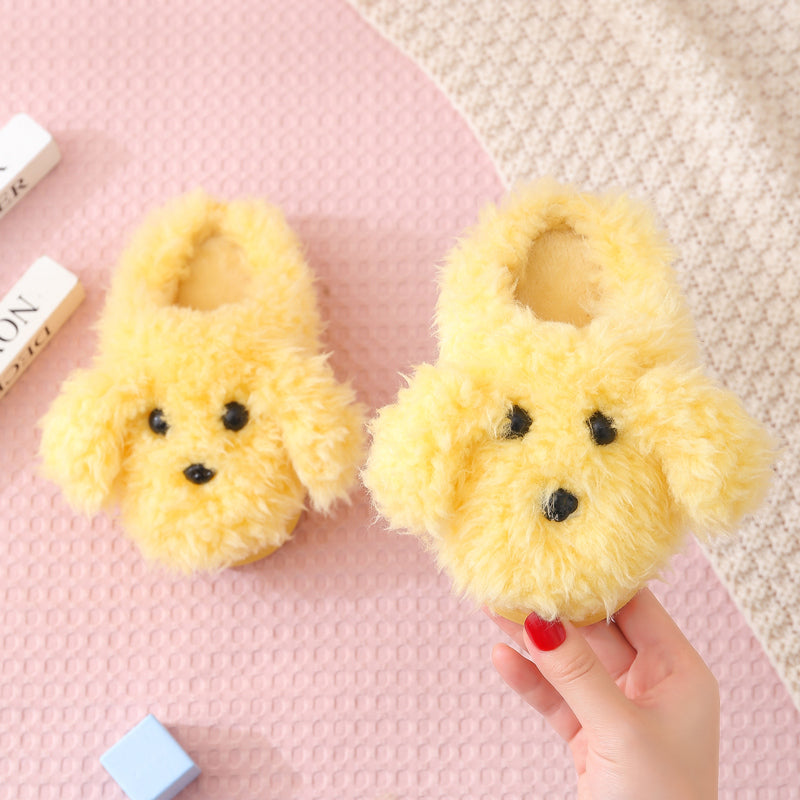 Indoor Home  Teddy Dog Fur Slippers for baby