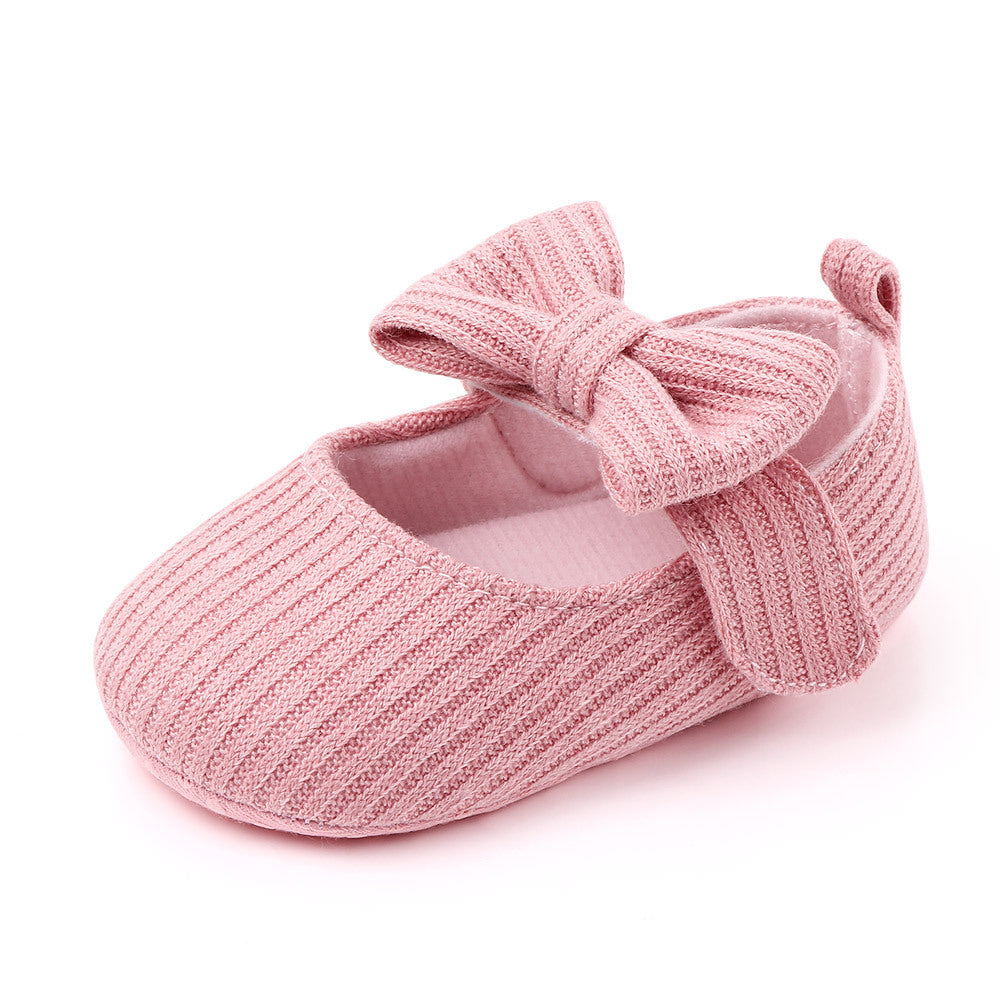 Woolen Knit  Moccasins Princess Shoes for girls