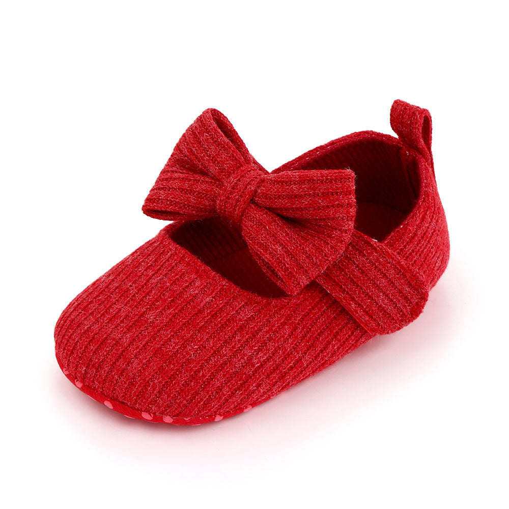 Woolen Knit  Moccasins Princess Shoes for girls