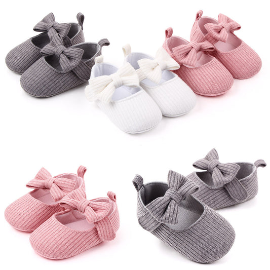 Woolen Knit  Moccasins Princess Shoes for girls