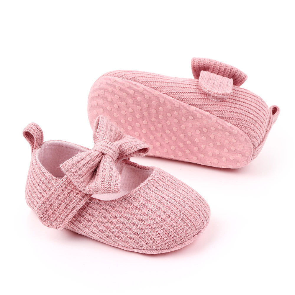 Woolen Knit  Moccasins Princess Shoes for girls