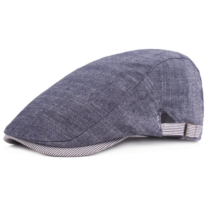 Men's Cotton And Linen Hat Spring And Summer Thin Breathable Cap