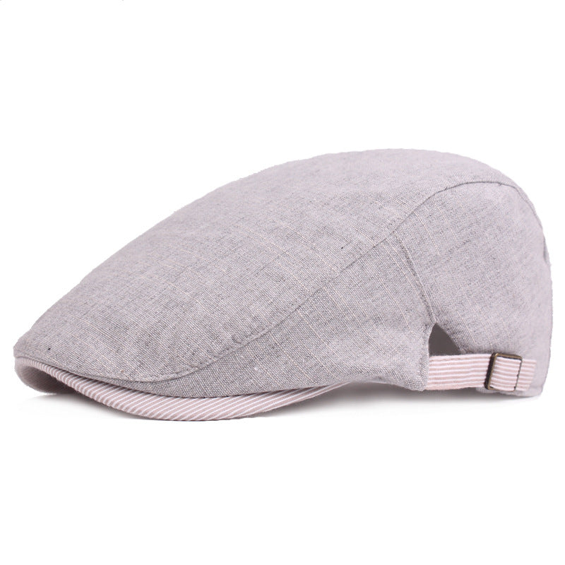 Men's Cotton And Linen Hat Spring And Summer Thin Breathable Cap