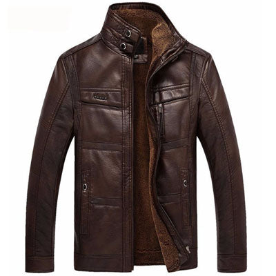 Oblique Zipper Winter Jacket For Men