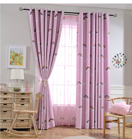 Rainbow Children Boys And Girls Bedroom Den Blackout Curtain Cloth