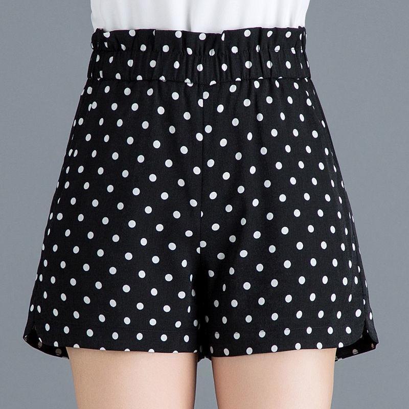 Polka Dot Plaid Shorts For Women