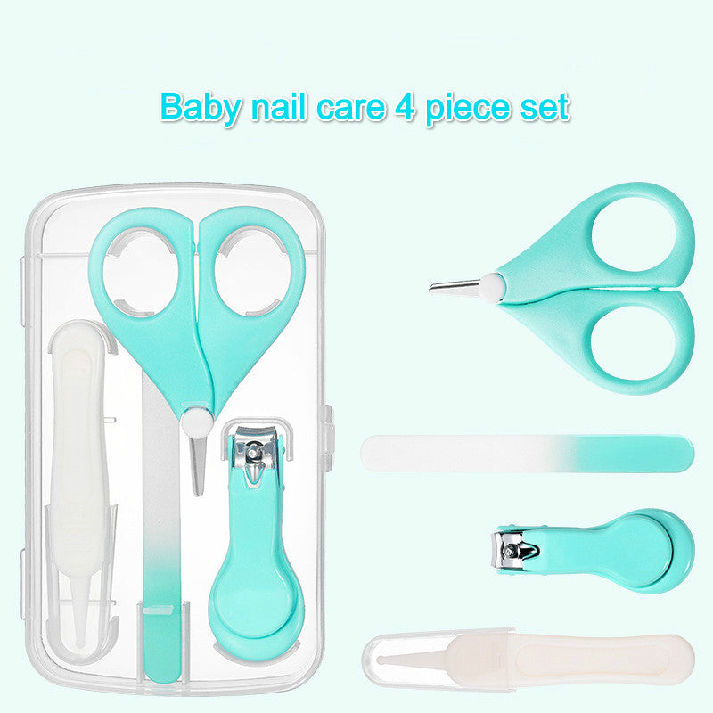 Baby Nail File Combination Set Baby Nail Clipper Four-Piece Set Baby Safety Nail Clipper