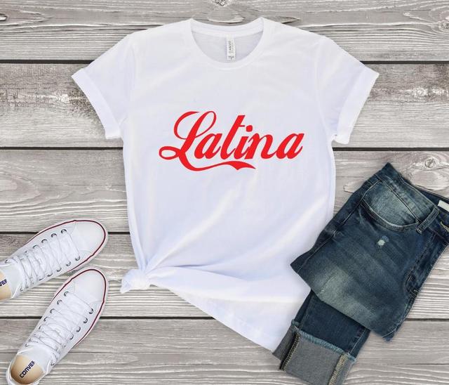 Latina Red Print T-shirts For Women