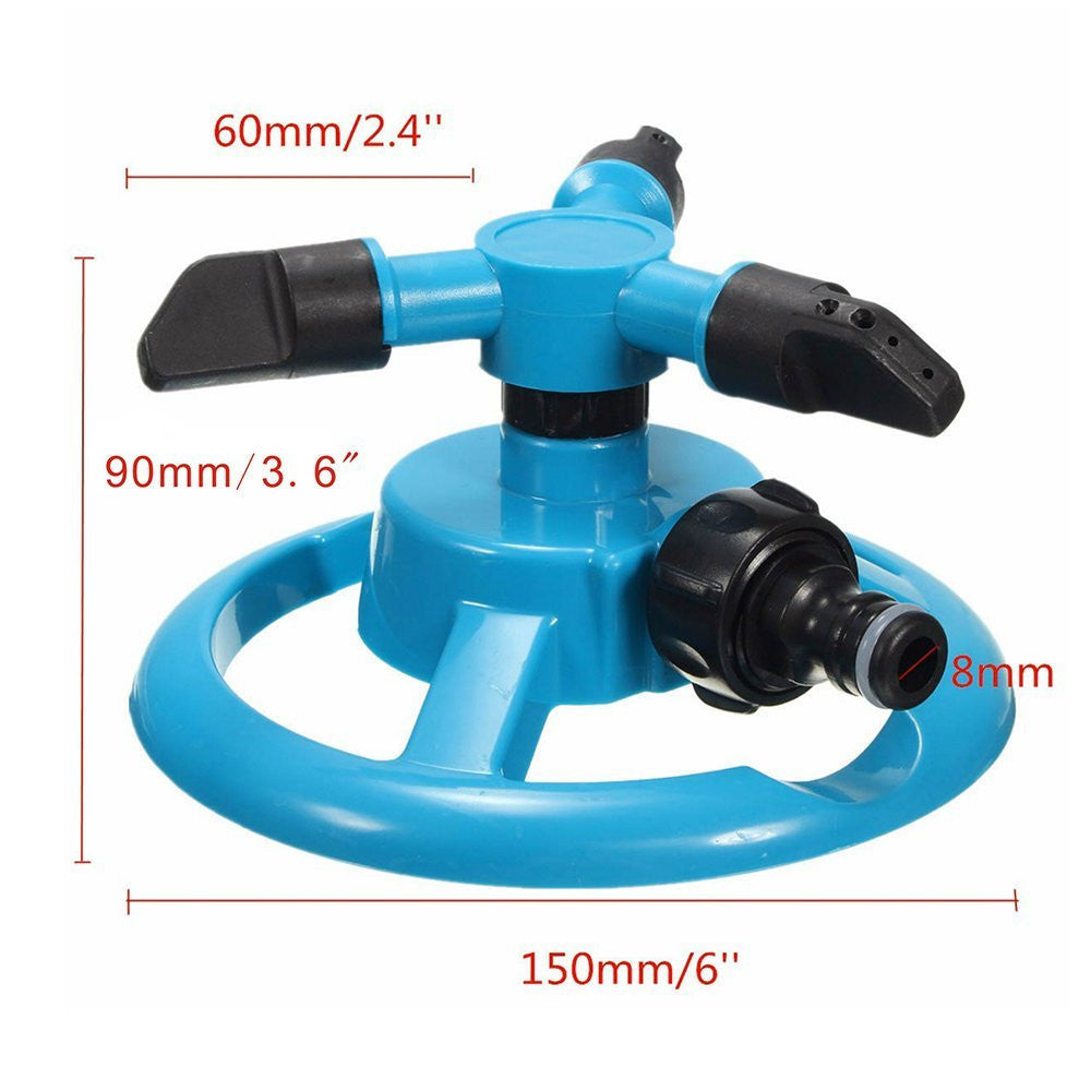 Garden Small Triple Rotary Lawn Sprinkler Automatic Garden