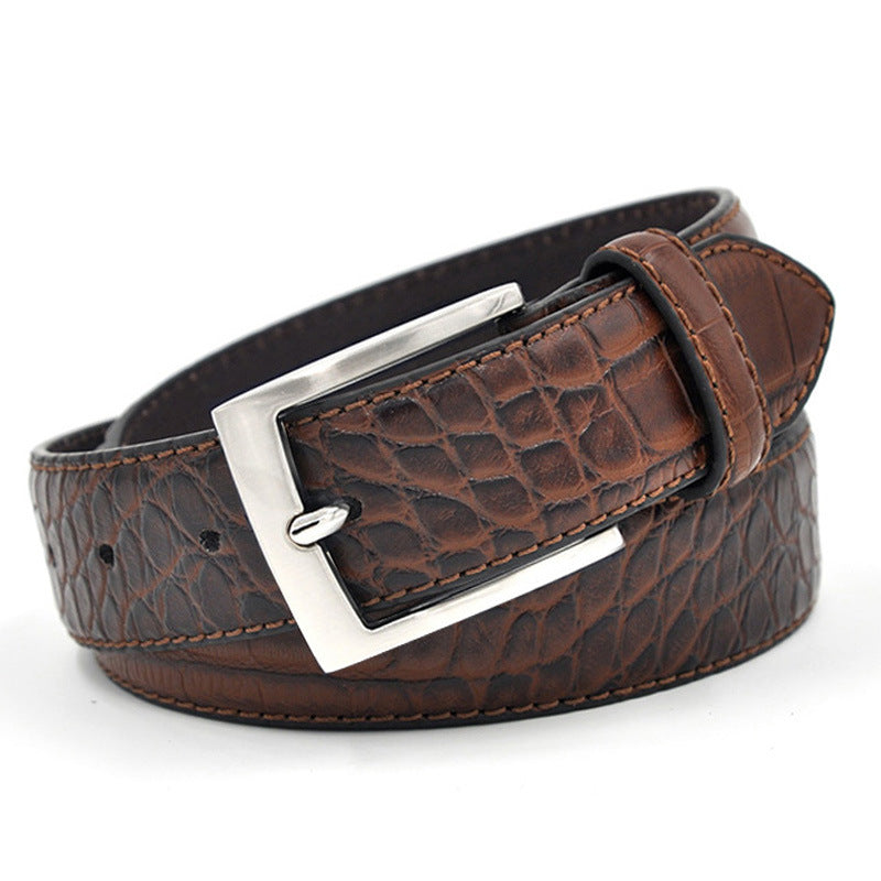 Mens  Fashion Waist Belts Faux Pattern With Split Leather Luxury Male Designer Belt Accessories Factory Price