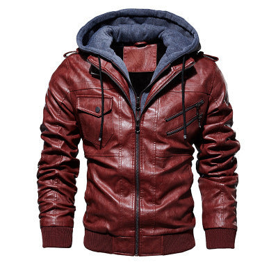 Slim Fit Leather Zipper Jackets For Men