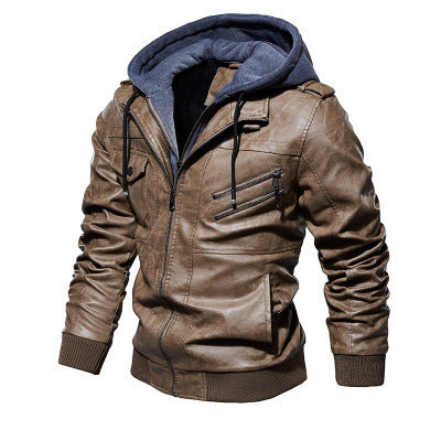 Slim Fit Leather Zipper Jackets For Men