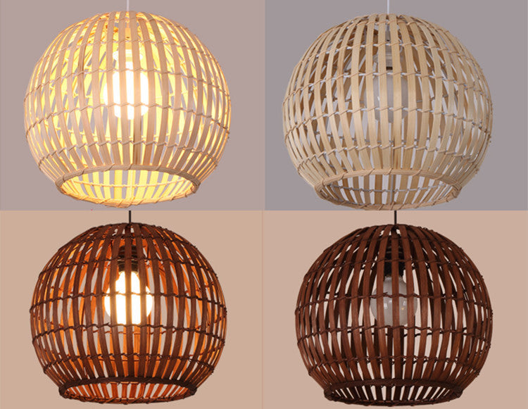 Bamboo Art Lamp Creative Art Rattan Chandelier