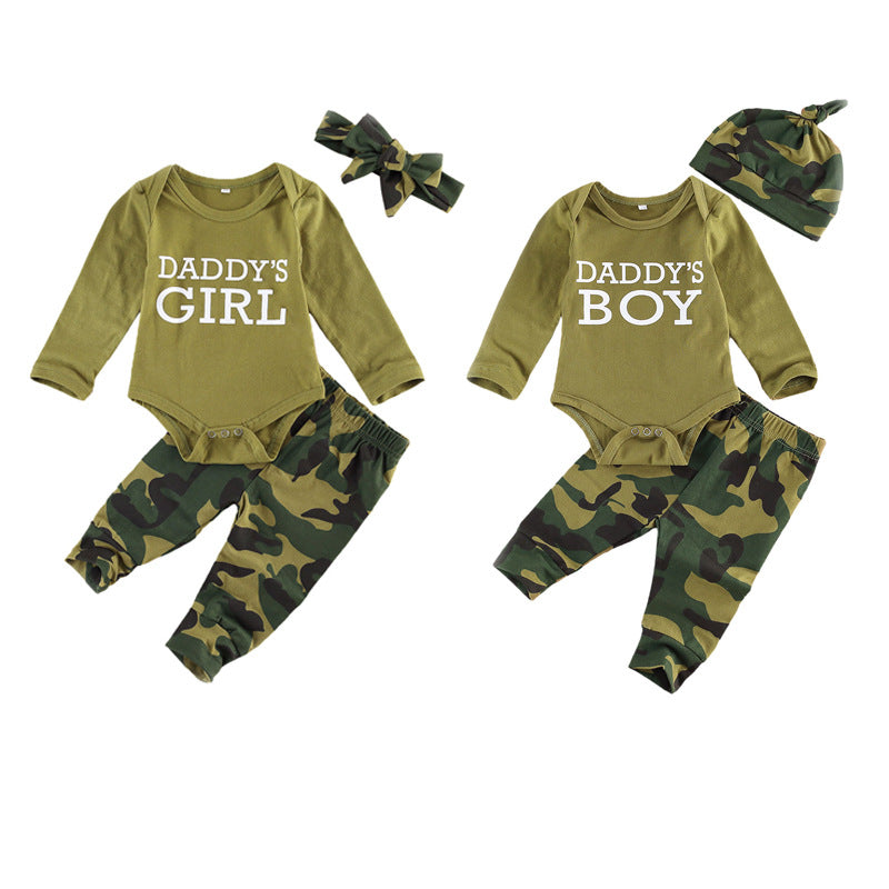 Camouflage Printed clothing Set for babies