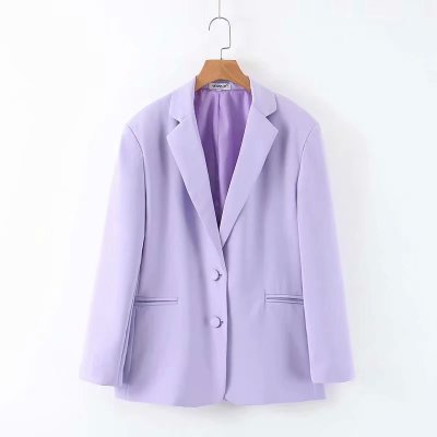 Purple Casual Blazer For Women