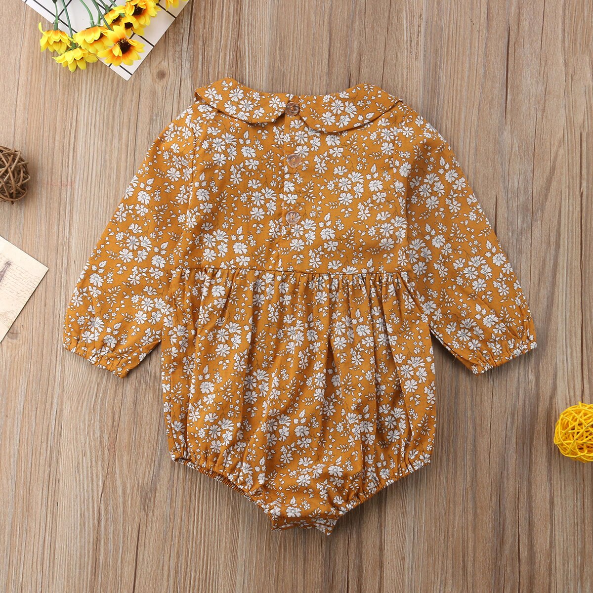 Floral Long Sleeve Rompers for baby