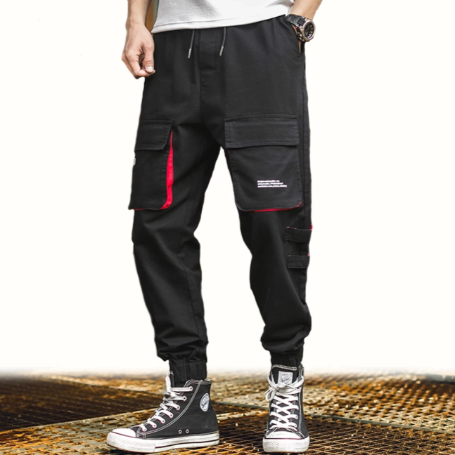 Elastic Waist Punk Cargo Pant For Men