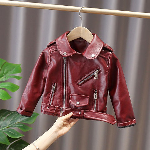 Western Style Leather Jacket for baby