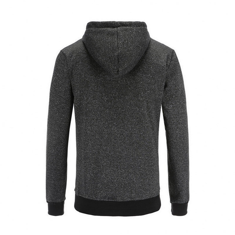 Two Tone Winter Solid Hoodies For Men