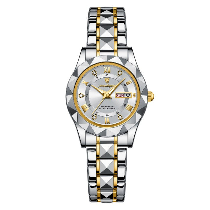 Waterproof Women's Luminous Dual Calendar Watch