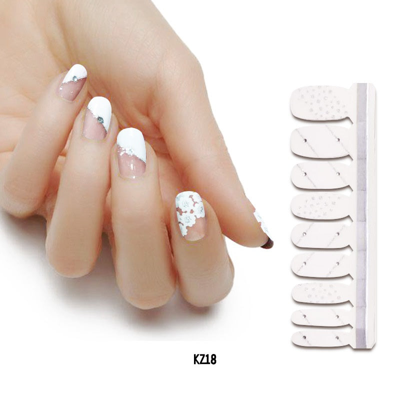 Pearl gloss nail polish film nail sticker